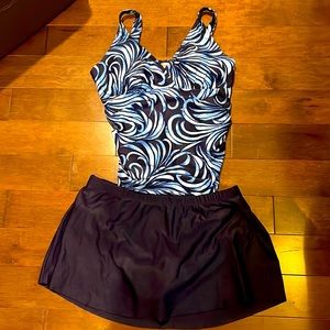 Very gently worn tank and swim skirt